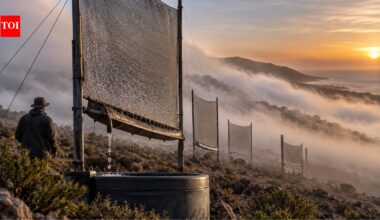 This Chilean community catches fog in giant nets and turns coastal mist into water; the unusual idea now harvests up to 650,000 litres a year in a drought-hit region | World News
