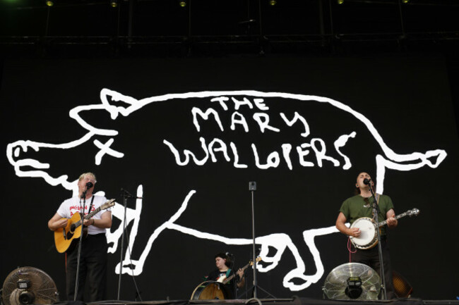 the-mary-wallopers-performing-ahead-of-kneecap-headlining-at-crystal-palace-park-in-london-picture-date-saturday-june-27-2026