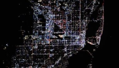 Astronaut captures Miami lighting shift from space