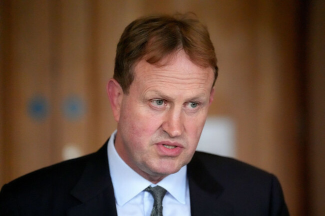 justice-minister-jim-ocallaghan-speaking-to-the-media-at-fianna-fails-annual-think-in-at-tullamore-court-hotel-in-tullamore-co-offaly-picture-date-monday-september-7-2026