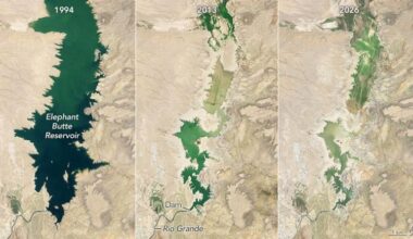 Elephant Butte Reservoir Runs Low Annotated