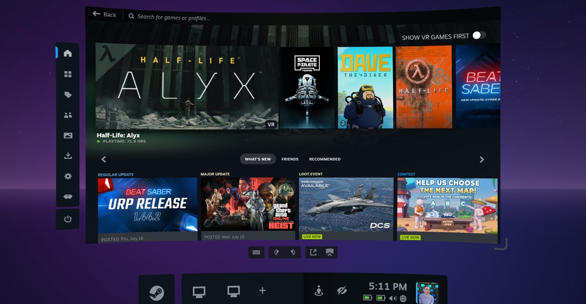 Valve just launched a big update for SteamVR.