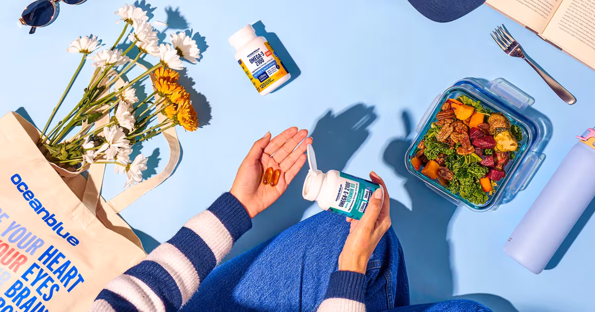 Oceanblue Burpless Omega-3 Capsules Support Heart and Bone Health
