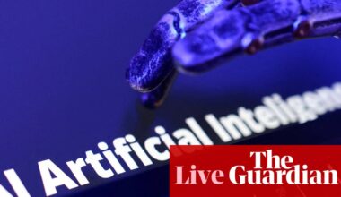 AI-linked stocks fall after call for development slowdown worries investors – business live | Business
