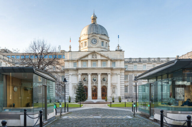 dublin-ireland-december-26-2016the-seat-of-the-irish-government-also-known-as-leinster-house-both-the-lower-dail-and-higher-seanad-chamber-m