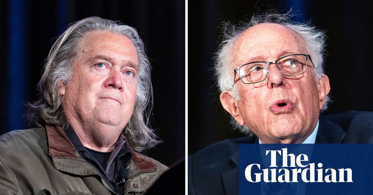 Bernie Sanders and Steve Bannon call for curbs on AI at ‘pro-human’ summit | US politics