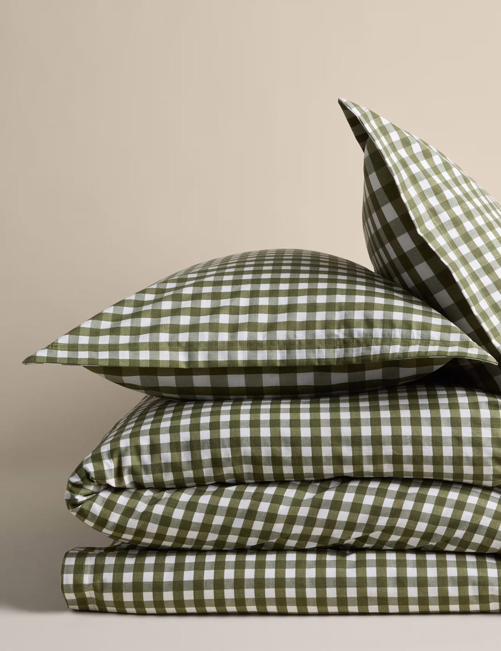 Pure Cotton Gingham Reversible Bedding Set