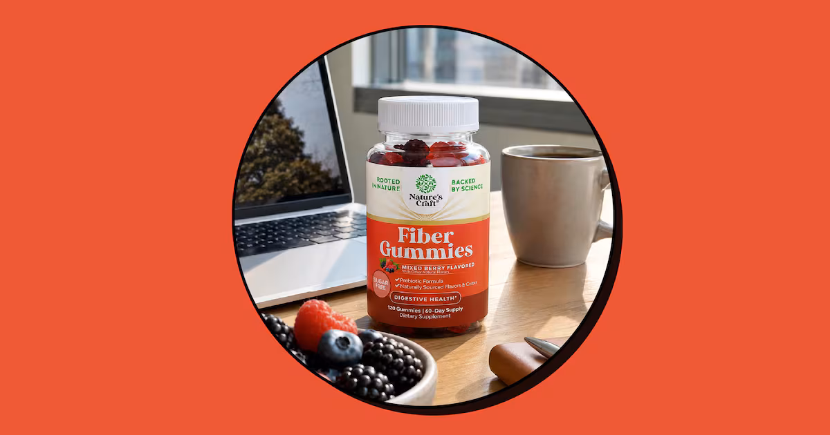 Nature's Craft Fiber Gummies Support Gut Health