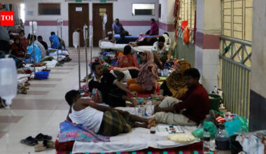 ‘Treated on floor, verandah’: Dhaka hospitals struggle to find space for dengue patients