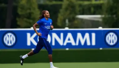 England international Djed Spence takes part in his first training session with Inter (via www.inter.it)