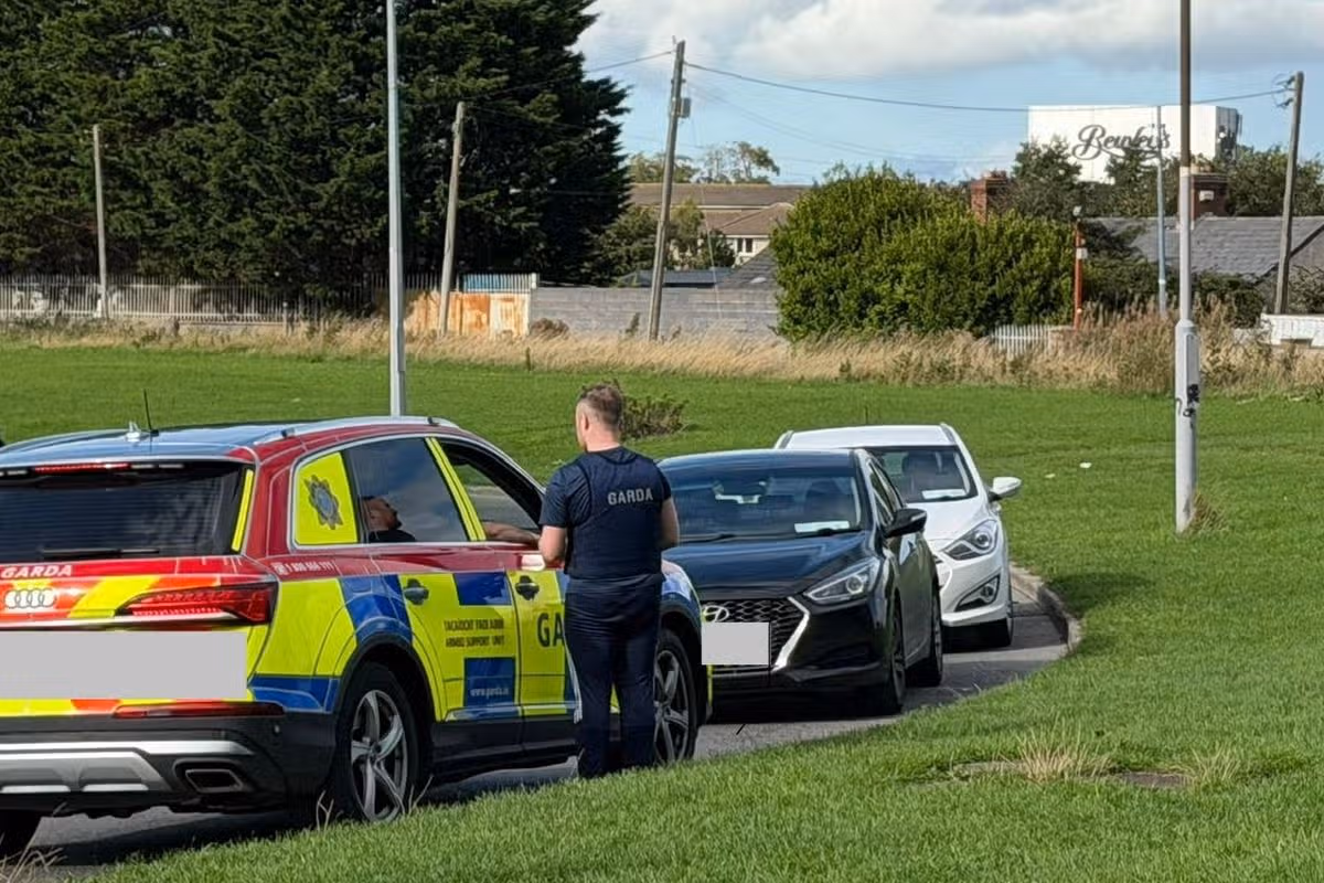 Gardaí at the scene in Clarehall earlier today