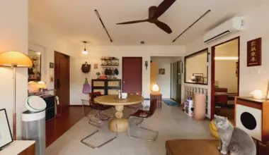 This corner unit in a Bedok Reservoir HDB block belongs to a millennial couple and their three cats.