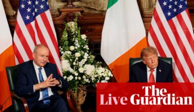 Trump says he would ‘love’ to see unified Ireland and ‘it may as well happen now’ as he visits Dublin – live | Ireland