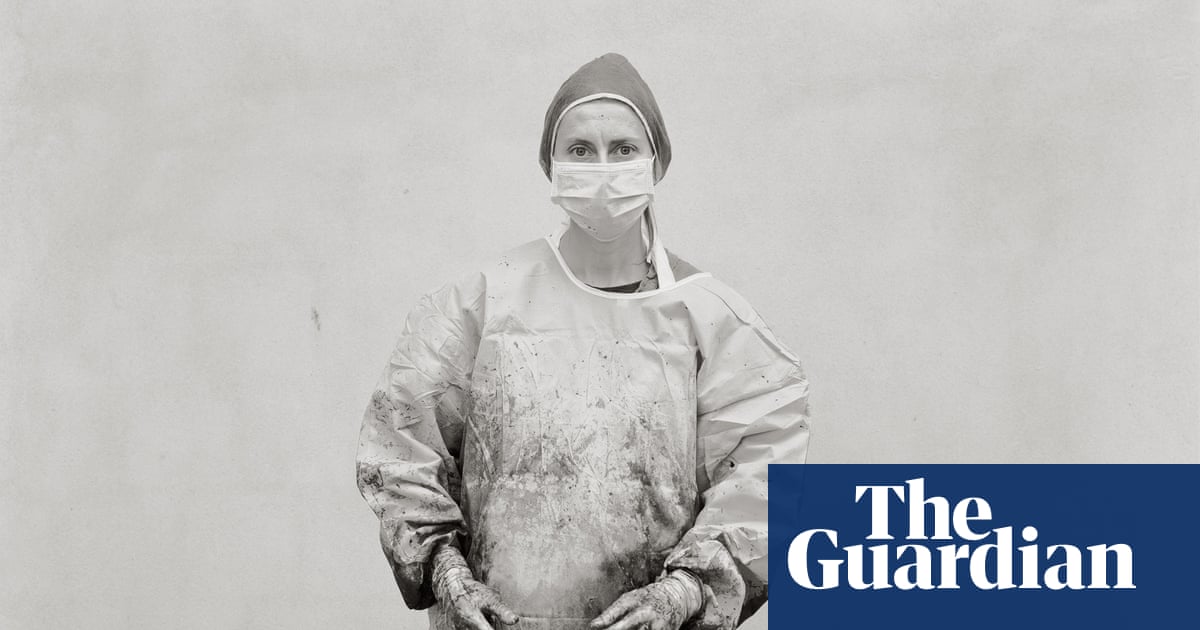 A blood-splattered surgeon after an emergency horse op: Andrea Modica’s best photograph | Photography