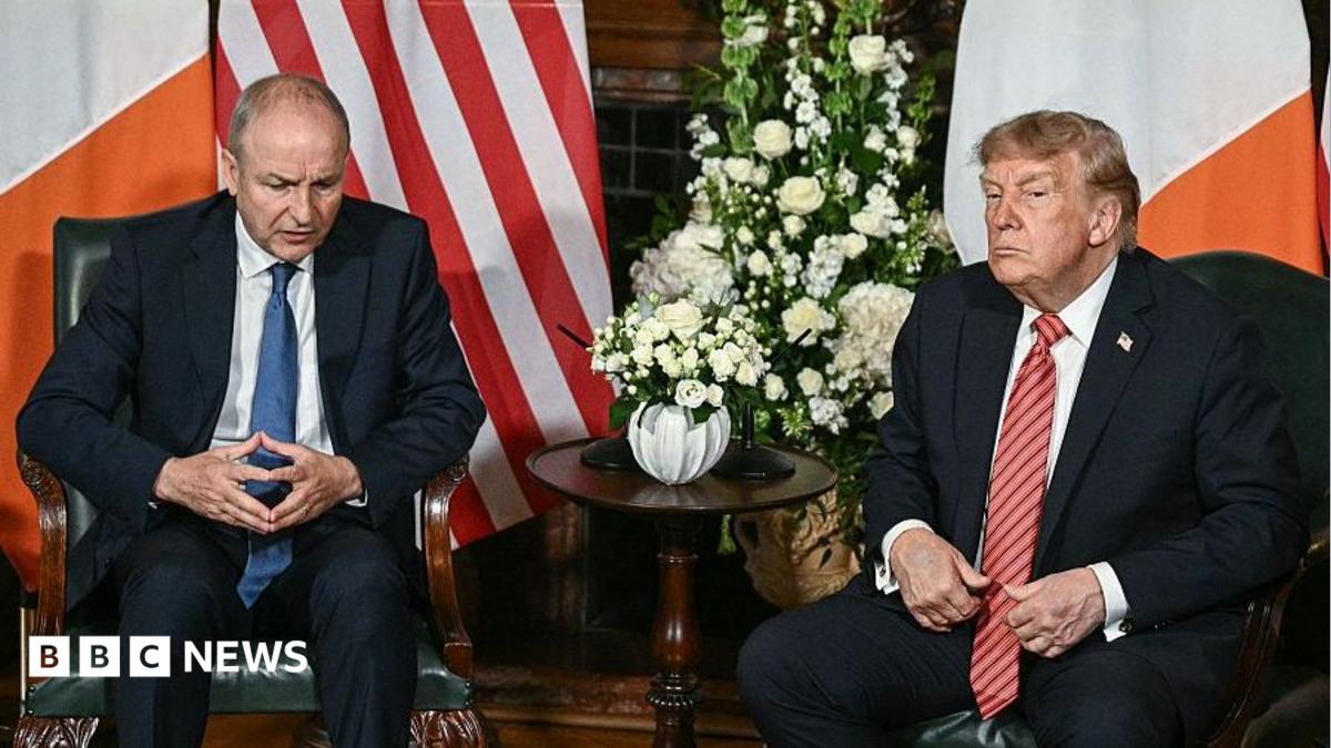 Donald Trump says united Ireland would be a 'great thing' as he visits country - follow live