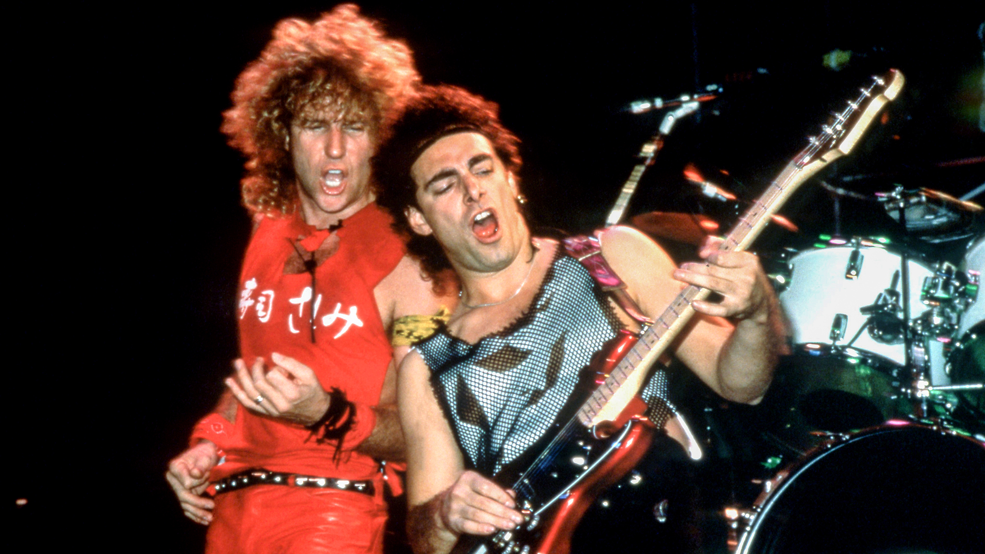 (L-R) Sammy Hagar and Neal Schon perform with Hagar Schon Aronson Shrieve (HSAS), the Warfield Theater in San Francisco, California, November 10, 1983