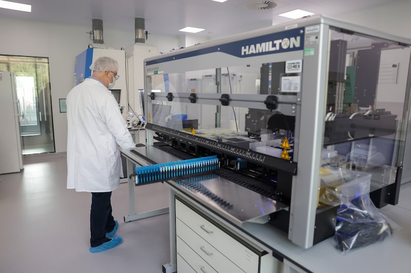 A scientist at Forensic Science Ireland analyses DNA samples. Photograph: Enda O'Dowd