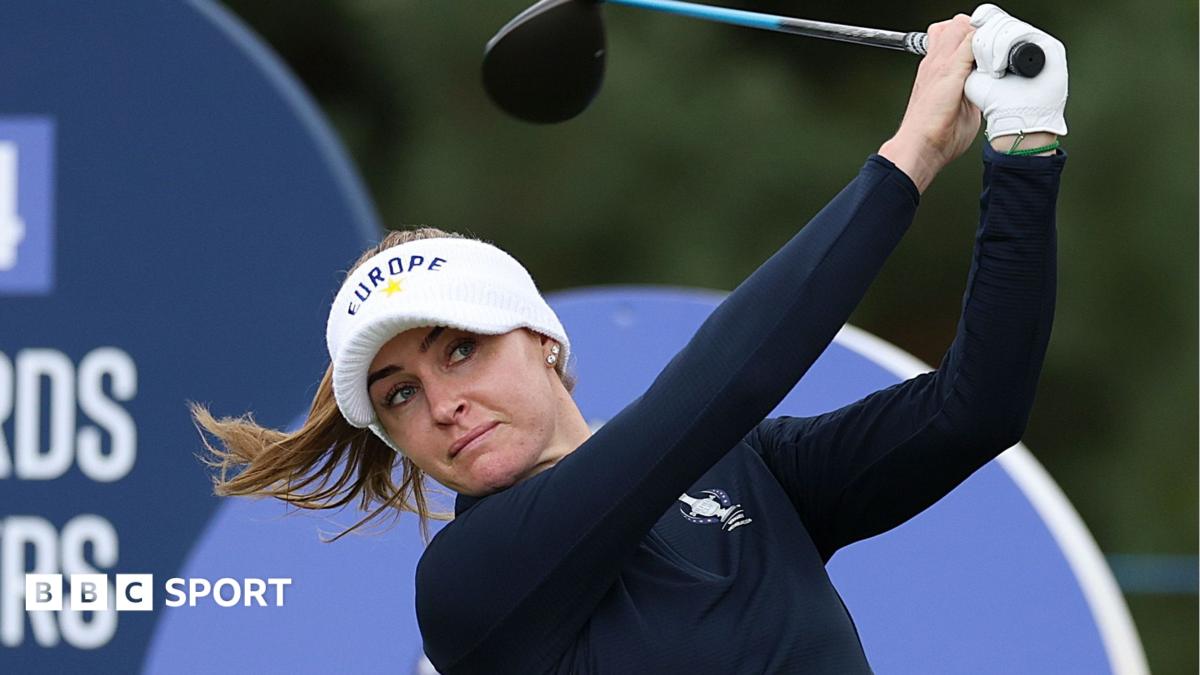 Charley Hull wearing a Europe hat at the 2026 Solheim Cup in the Netherlands