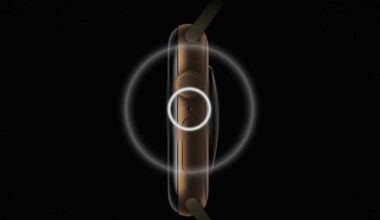 microphone on the Apple Watch Series 12 with listening circles