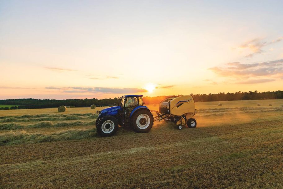 Model Year 2027 New Holland Roll-Belt 1 Series round balers include upgraded rollers and a new net protection system. Photo: New Holland