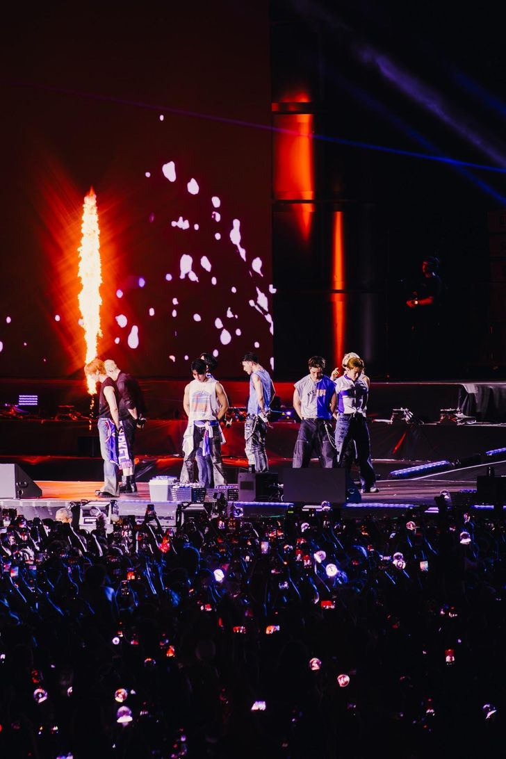 Stray Kids members perform on Palco Mundo, Rock in Rio's main stage, at Olympic Park in Rio de Janeiro, Brazil, Friday. Courtesy of JYP Entertainment