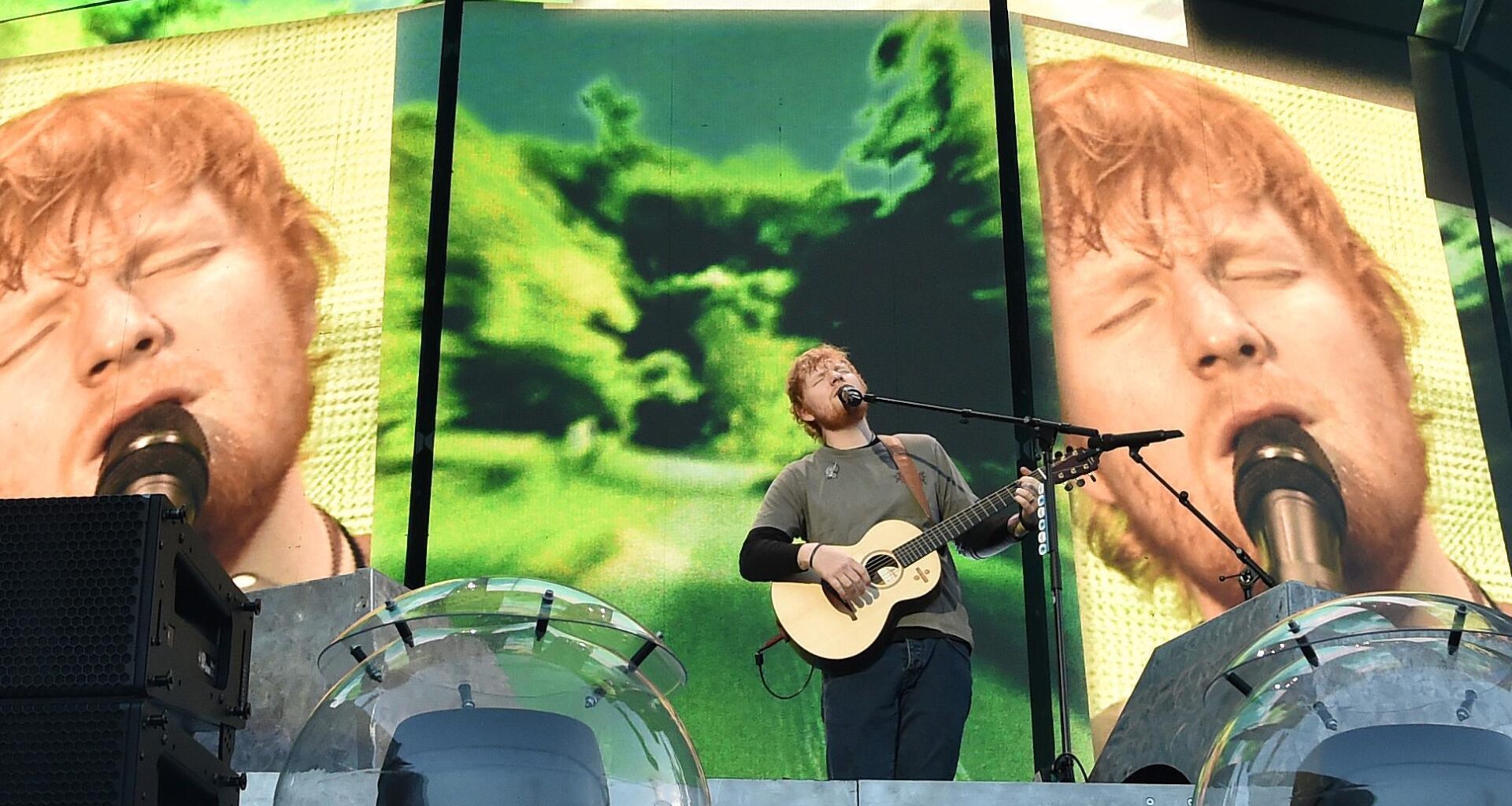 Ed Sheeran on stage during the last of his three Cork concerts at Páirc Uí Chaoimh. Picture: Dan Linehan