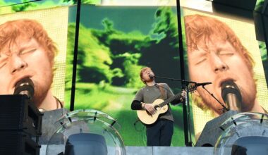 Ed Sheeran on stage during the last of his three Cork concerts at Páirc Uí Chaoimh. Picture: Dan Linehan