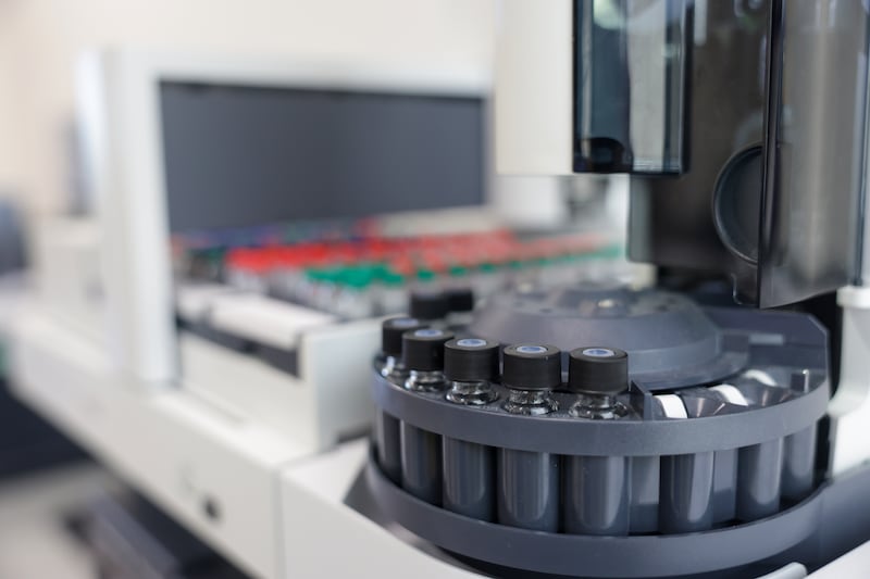Illegal drugs are analysed in the laboratories.  Photograph: Enda O'Dowd