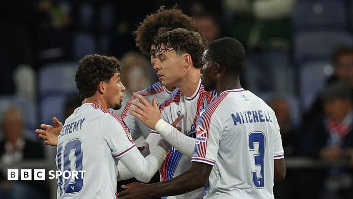 Crystal Palace celebrate scoring in the Europa League