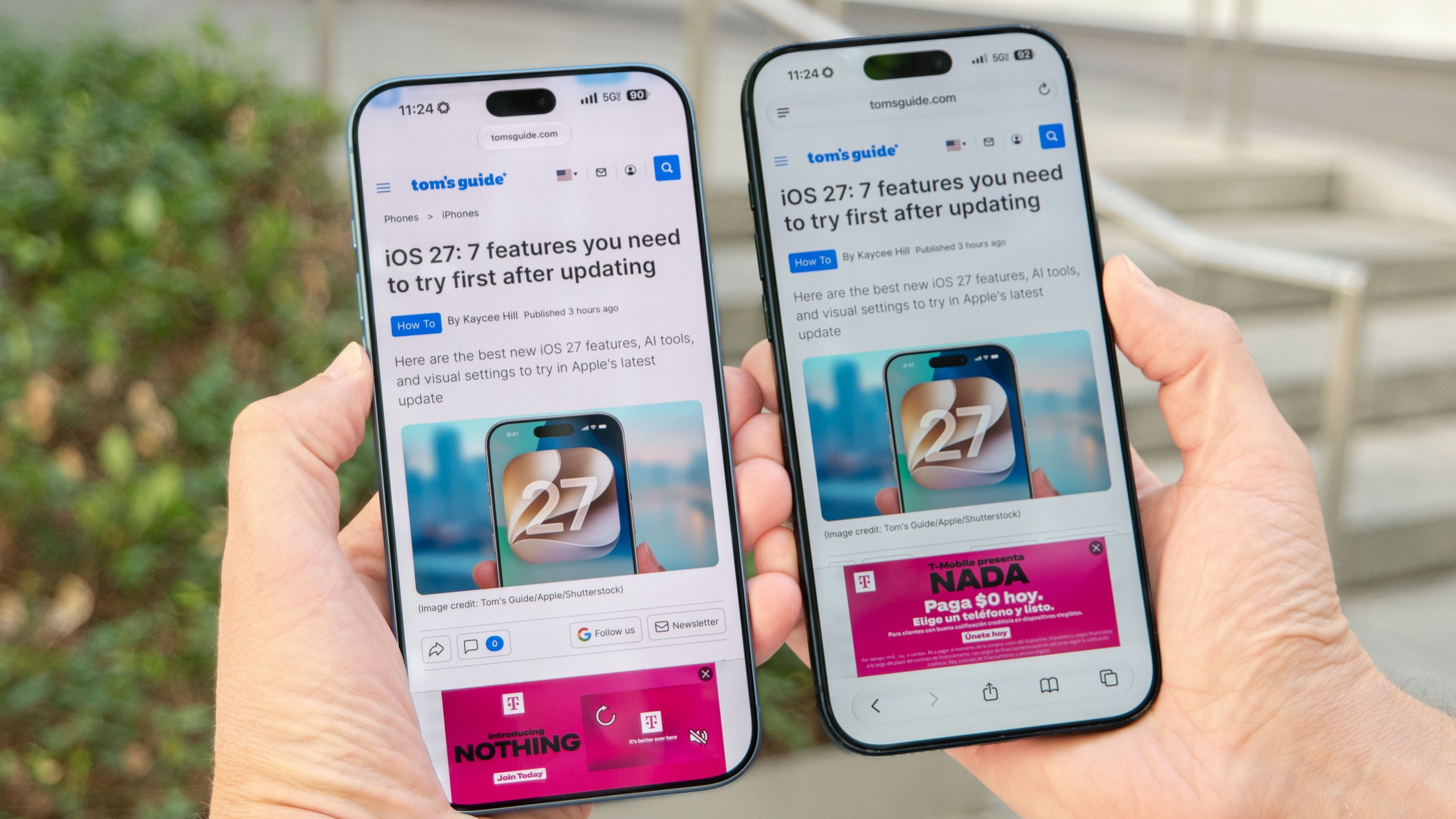 Apple iPhone 18 Pro and Pro Max shown in hand