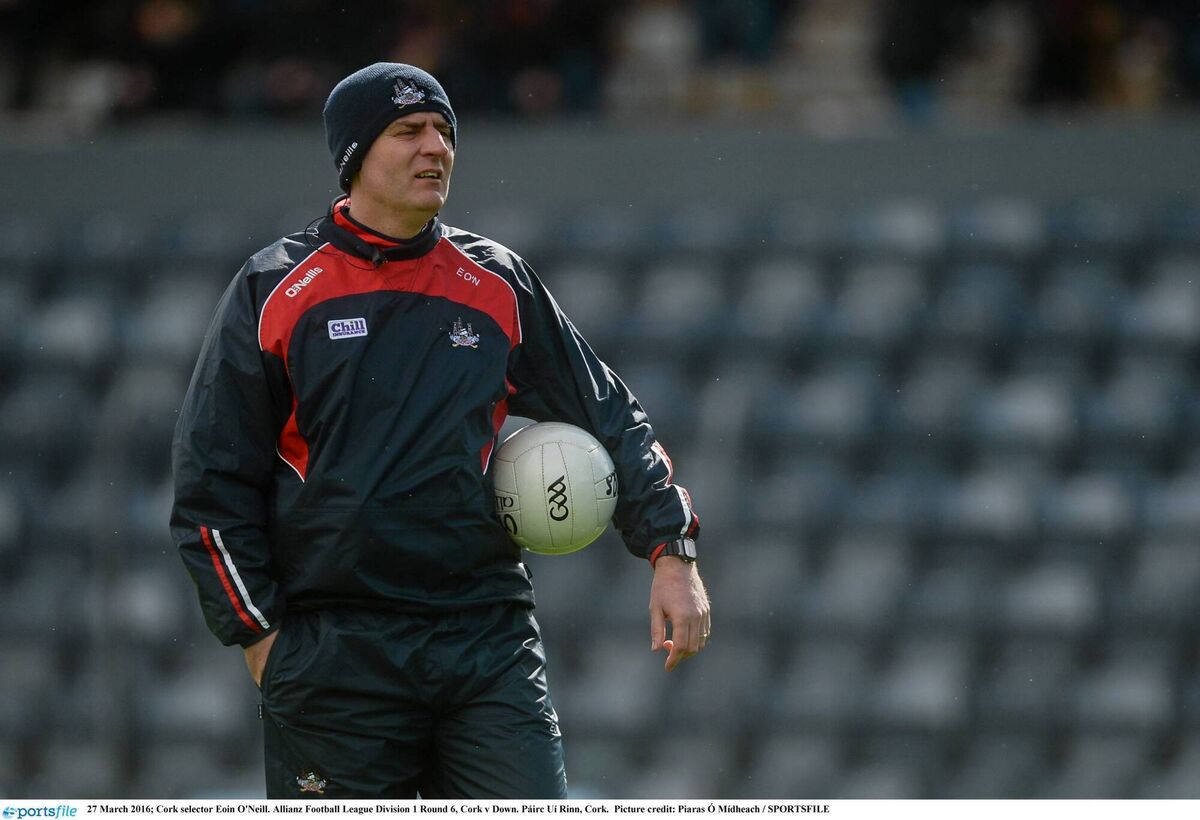 Cork U16 football manager Eoin O'Neill. Picture: Piaras Ó Mídheach/Sportsfile