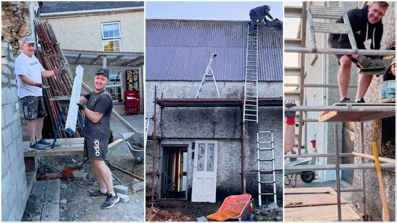The house in Co Offaly shown on 'Cheap Irish Homes', 2026, episode one, during renovation in 2024. Pictures: RTÉ