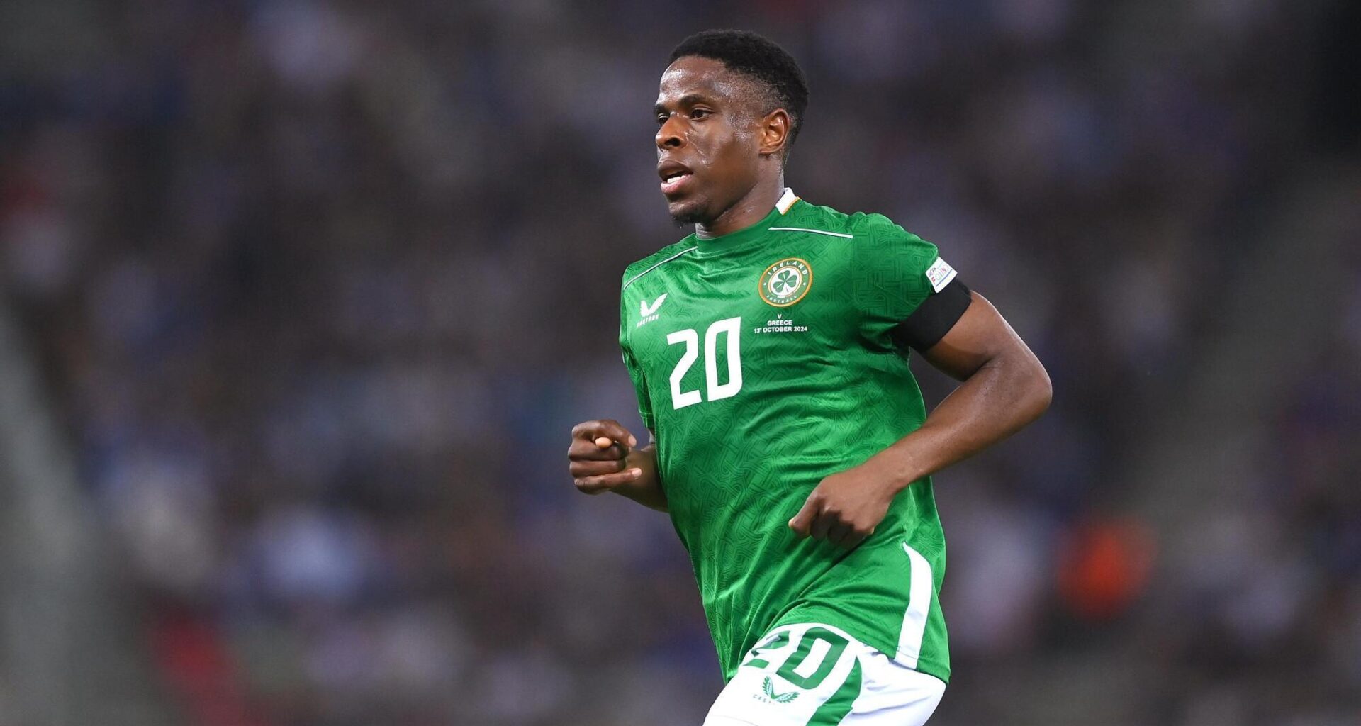Chiedozie Ogbene of the Republic of Ireland. Pic: Stephen McCarthy/Sportsfile