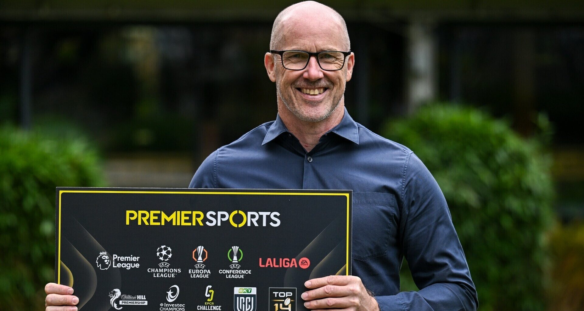 Kenny Cunningham was promoting Premier Sports – the home of live football and rugby including Uefa club competitions, English Premier League, BKT United Rugby Championship, Investec Champions Cup and EPCR Challenge Cup. Premier Sports is available as part of the Sports Extra package on Sky, NOW and Virgin. Pic: Brendan Moran/Sportsfile