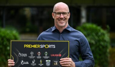 Kenny Cunningham was promoting Premier Sports – the home of live football and rugby including Uefa club competitions, English Premier League, BKT United Rugby Championship, Investec Champions Cup and EPCR Challenge Cup. Premier Sports is available as part of the Sports Extra package on Sky, NOW and Virgin. Pic: Brendan Moran/Sportsfile