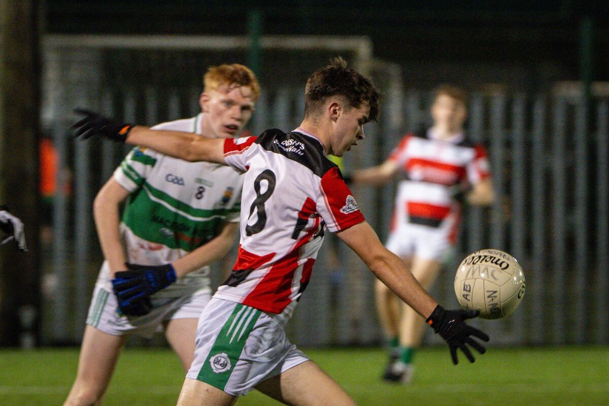 Ballincollig’s Evan Stack in action against Macroom. Picture: Chani Anderson