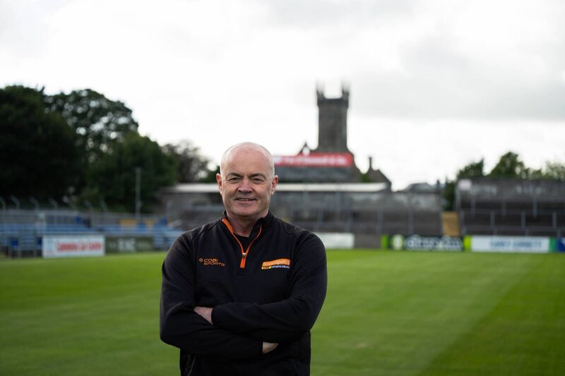 Anthony Daly, Stream Sport brand ambassador, at Zimmer Biomet Pairc Chiosóg in Ennis. Pic: Fergal Durkan