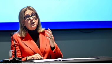 Mary McAleese speaking during the update on the integration process involving the Camogie Association, the GAA and LGFA, at Croke Park. Pic: Sam Barnes/Sportsfile