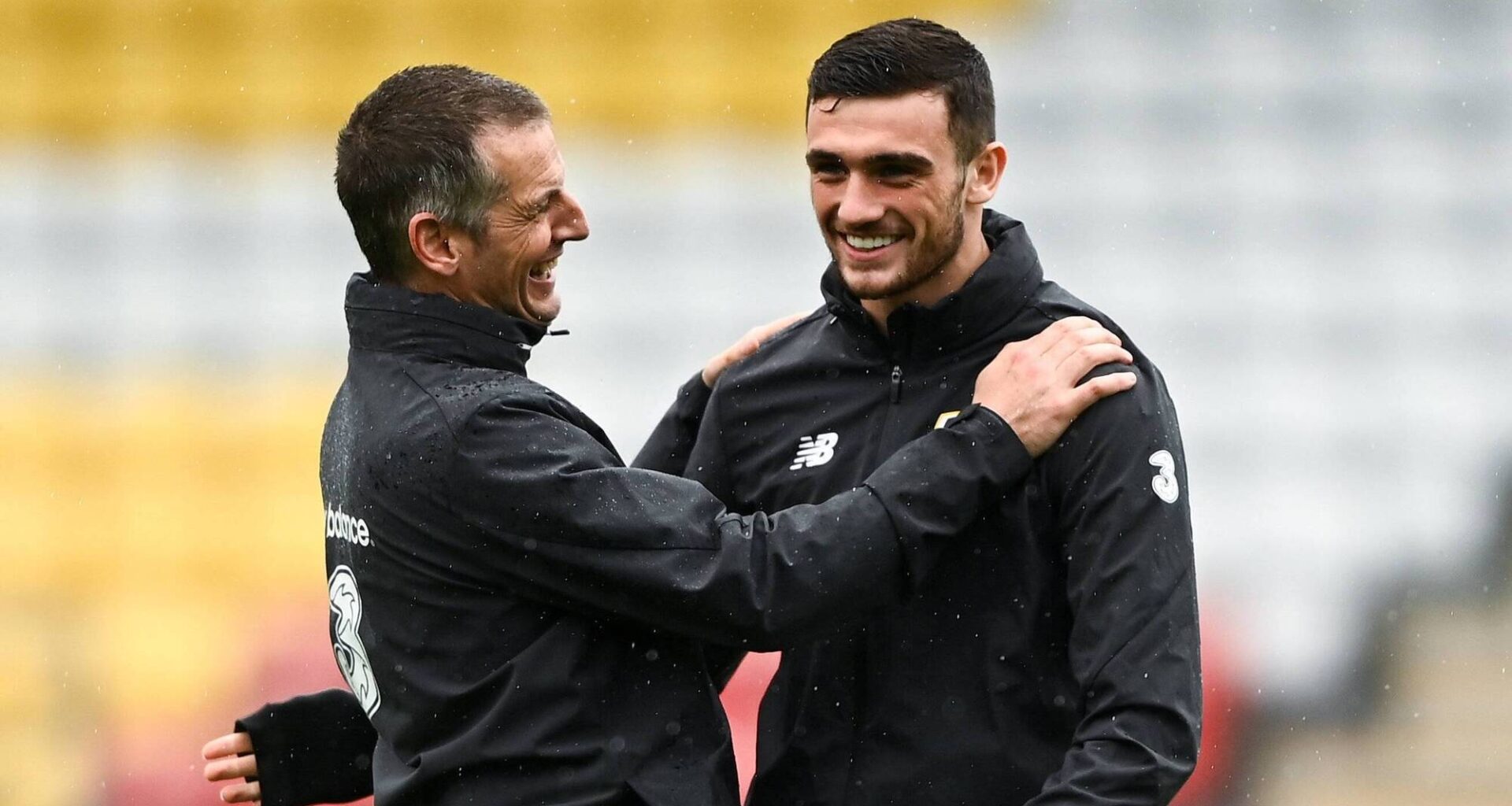 2020: Republic of Ireland under-21 manager Jim Crawford and Troy Parrott. Pic: Harry Murphy/Sportsfile