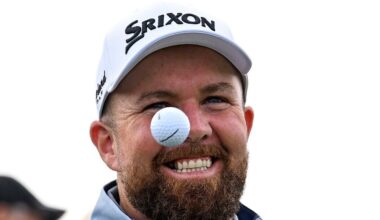 10 September 2026; Shane Lowry of Ireland during day one of the Amgen Irish Open Golf Championship 2026 at Trump International Golf Links in Doonbeg, Clare. Photo by Ramsey Cardy/Sportsfile