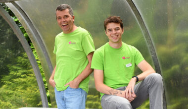 Ian Rattray with his son Ben, who both volunteer with Laura Lynn in Dublin. Picture: Moya Nolan