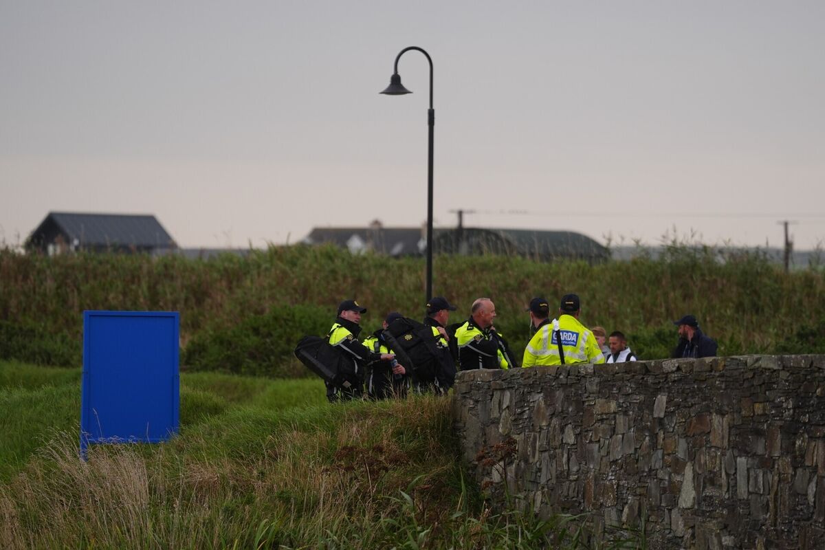 Garda at the Irish Open course in Doonbeg, Co Clare, ahead of US President Donald Trump's expected arrival at the weekend. Mr Trump is to visit Ireland on Saturday and Sunday where he will meet political leaders and also attend the Irish Open golf tournament. On Saturday, he will visit his ambassador Edward Walsh and speak to President Catherine Connolly in Áras an Uachtaráin. Picture date: Friday September 11, 2026. PA Photo. Photo credit should read: Brian Lawless/PA Wire