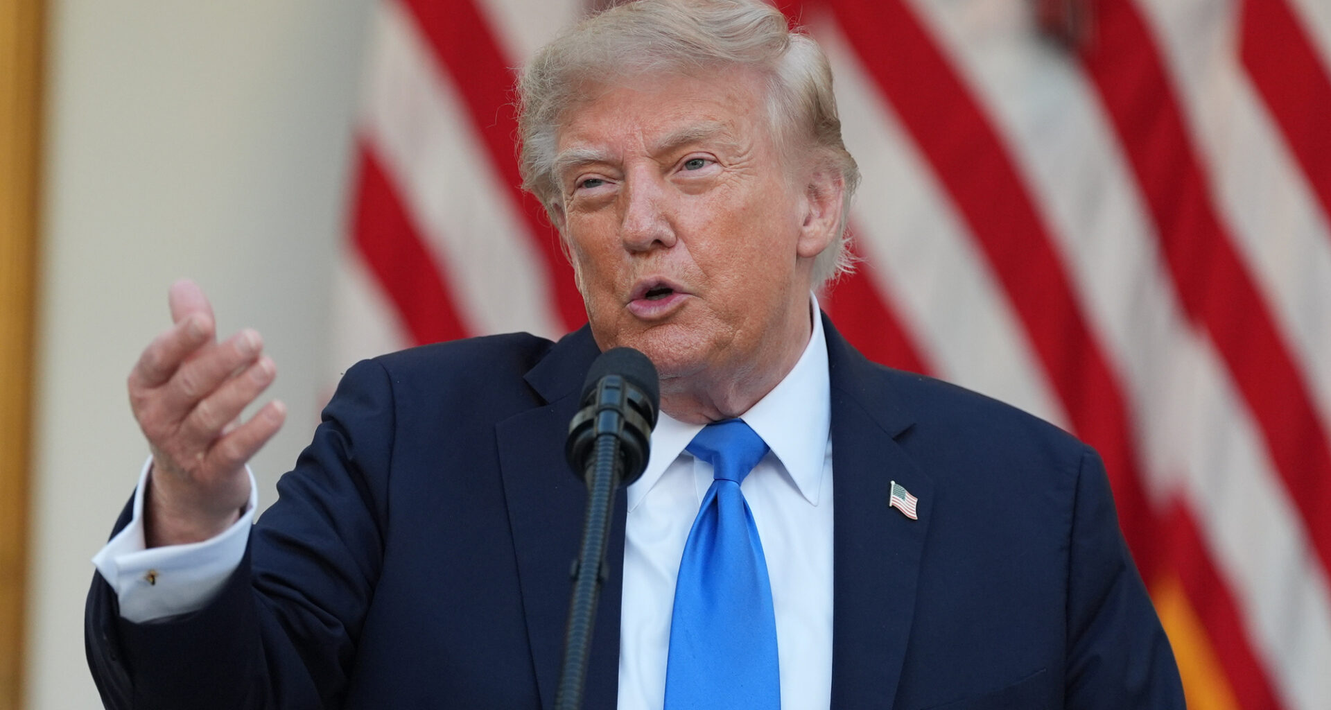 US President Donald Trump speaks during an event with Republican lawmakers in the Rose Garden of the White House, Wednesday, Sept. 2, 2026, in Washington. (AP Photo/Alex Brandon)