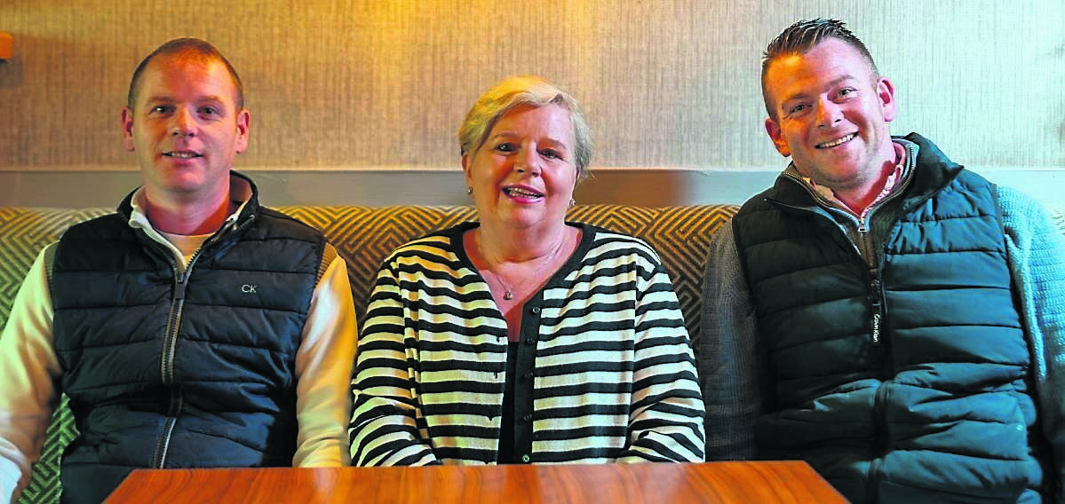 Gavin and Dan Boland with mum Cecelia in The Ensign Bar in Monkstown. Gavin met his wife Claudia in the bar one night when he was working. Picture: Noel Sweeney