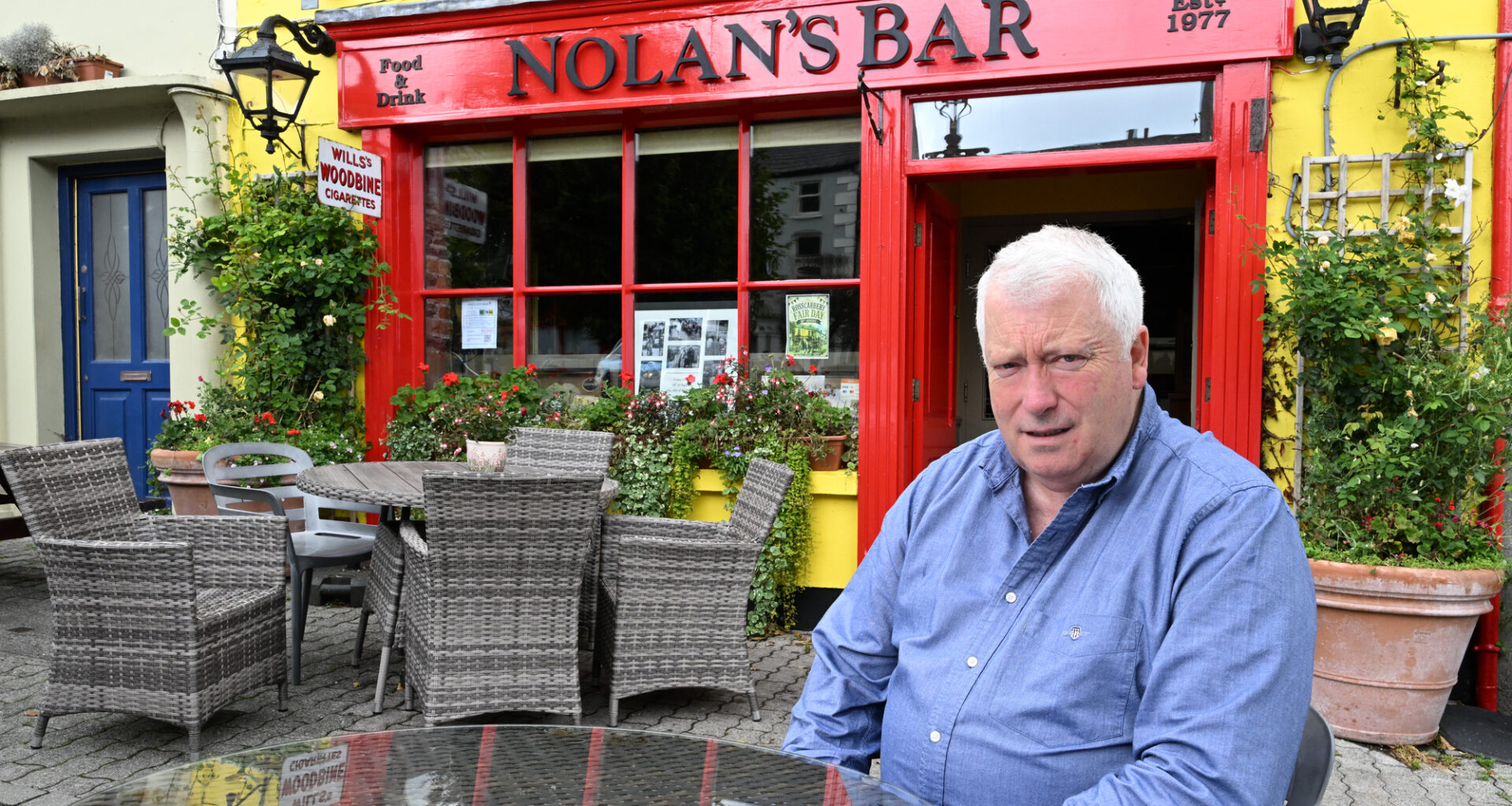 Denis Nolan of Nolan's Bar in Rosscarbery, Co Cork. Mr Nolan, 67, is at retirement age but still continues to work the long hours associated with the job. Picture: Larry Cummins