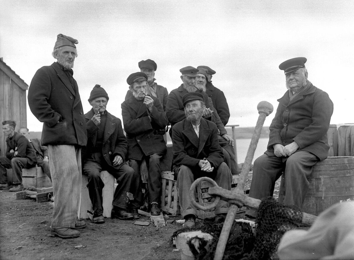 Extras on the set of the film Moby Dick at Youghal, Co. Cork, in July, 1954. A Throwback Thursday reader has identified his great grandfather Richard (Dick) White standing fifth from the left