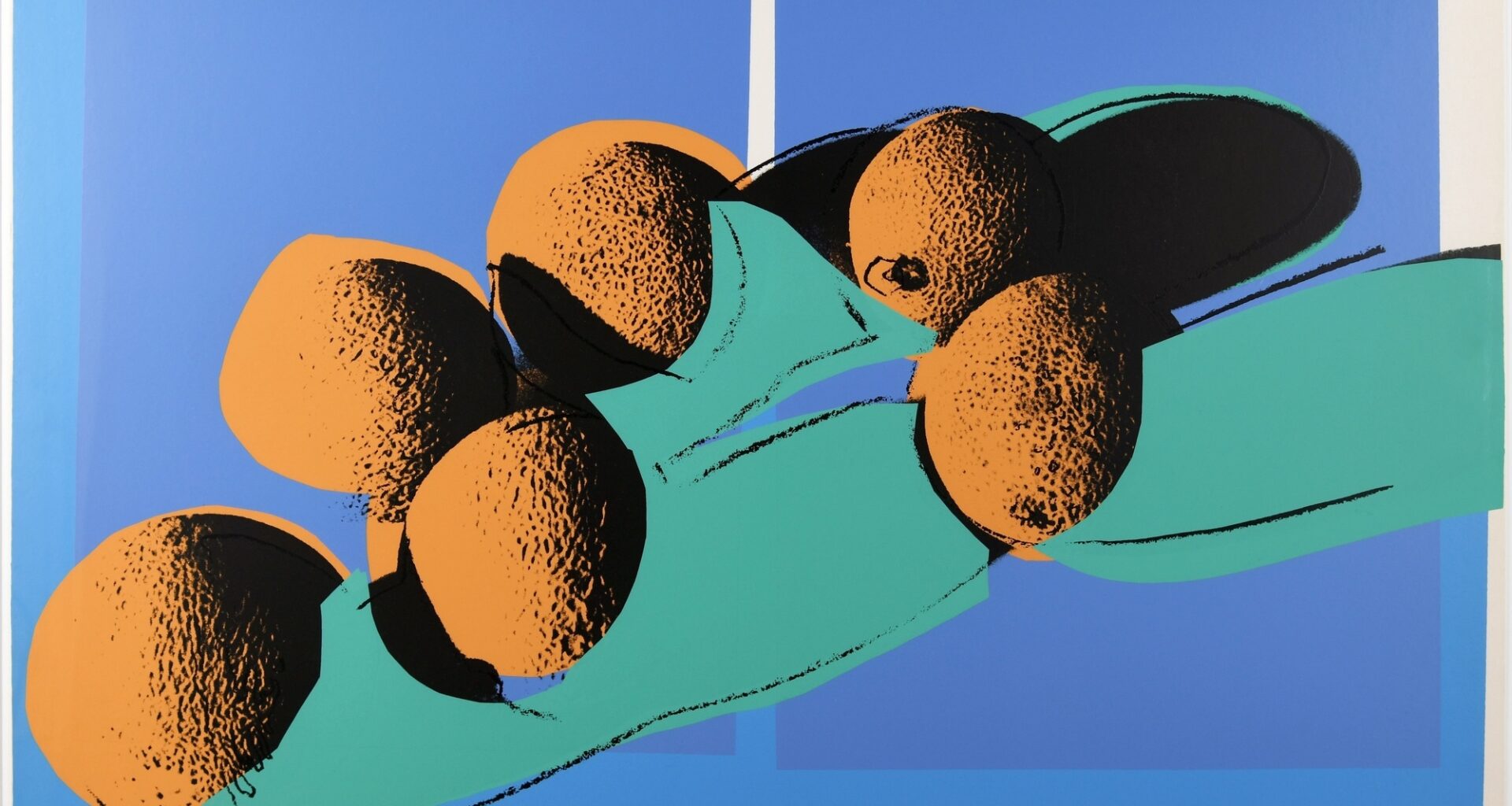 'Space Fruit: Cantaloupes I' by Andy Warhol at Gormleys.