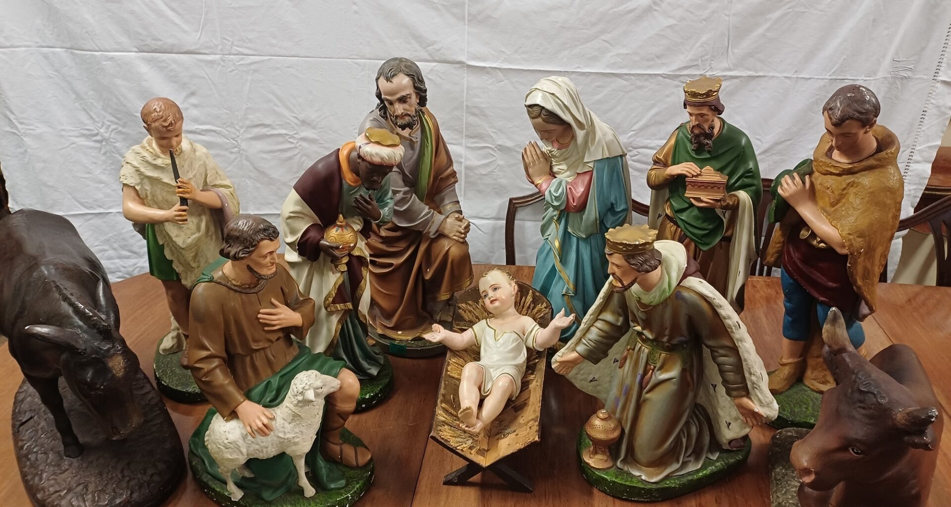 A set of nativity figures by Bernardi of Cork at Aidan Foley's sale.