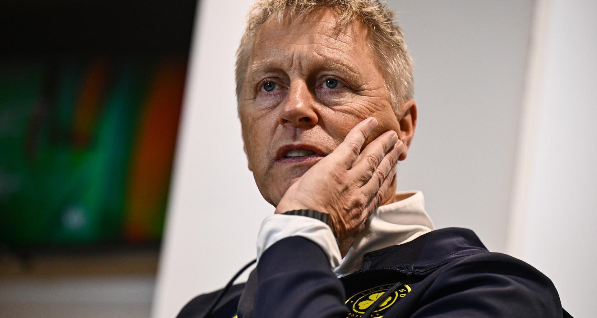 Head coach Heimir Hallgrímsson speaks to the media during a Republic of Ireland men squad announcement at FAI Headquarters in Abbotstown, Dublin. Photo by Ben McShane/Sportsfile