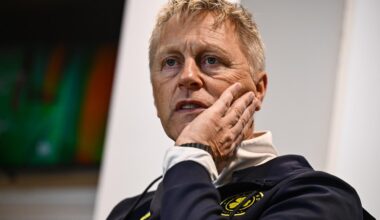 Head coach Heimir Hallgrímsson speaks to the media during a Republic of Ireland men squad announcement at FAI Headquarters in Abbotstown, Dublin. Photo by Ben McShane/Sportsfile